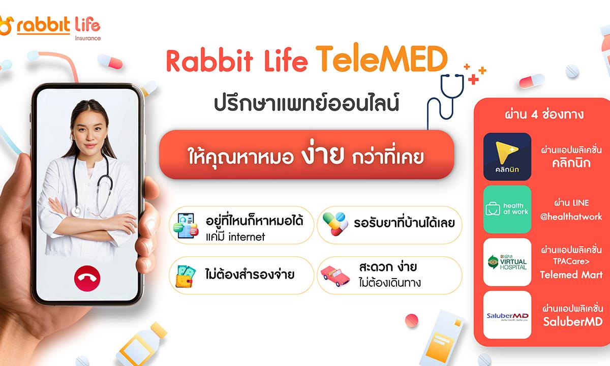 Rabbit Life Telemed ปรึกษาแพทย์ออนไลน์ ทำง่าย ไม่ต้องสำรองจ่าย อัพเดทเครือข่าย ให้บริการได้มากกว่าเดิม